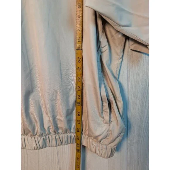 Footjoy Dryjoys Mens XL Pullover Beige V-Neck Golf Rain Jacket Windbreaker - Picture 6 of 6